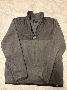 '47 St. Louis Blues Quarter-Zip Fleece Pullover Size Medium Gray